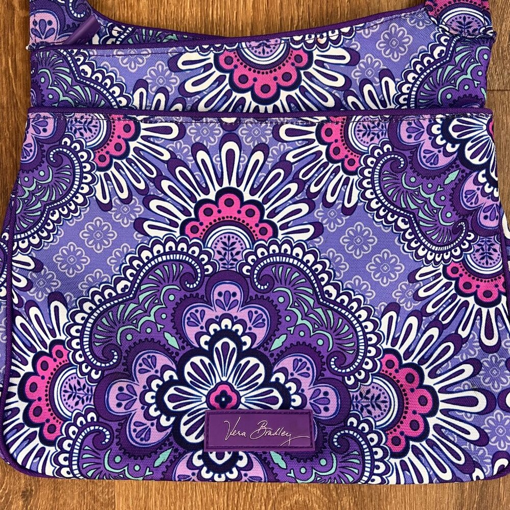 Vera Bradley Lighten Up Slim Crossbody Lilac Tapestry Purple Paisley - Picture 2 of 10